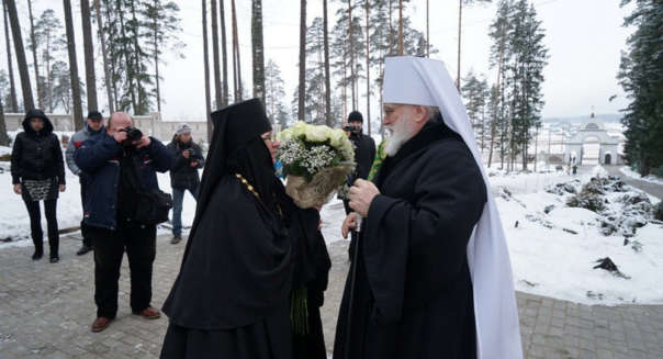 Митрополит Павел и игумения Василисса в престольный праздник Ксении