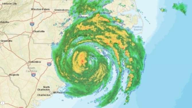 Циклон «Флоренс» ослабел до шторма, оставив 900 000 человек без электричества