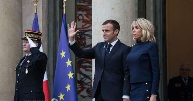 Макрон встретился с Трампом в Елисейском замке