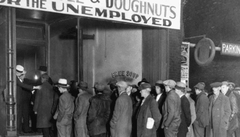 1929-й повторяется и скоро мы увидим очереди за бесплатным супом.