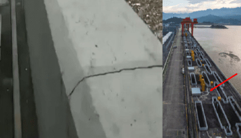 Плотина ГЭС Три ущелья трещит