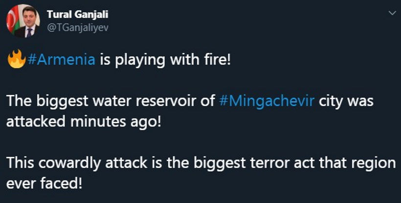 Армения обстреляла тактическими ракетами плотину Мингечевирской ГЭС.