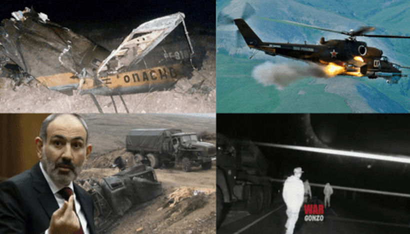 В Карабахе сбит российский вертолет. Россия отправляет туда десантно-штурмовую бригаду.