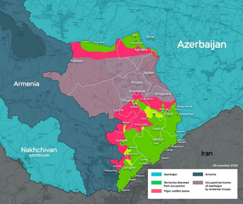 В Карабахе сбит российский вертолет. Россия отправляет туда десантно-штурмовую бригаду.