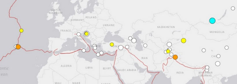 Землетрясение в Монголии, 6.8 баллов.