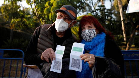 Израиль откладывает обновление Covid Green Pass из-за сбоя системы Минздрава из-за большого трафика - RT World News