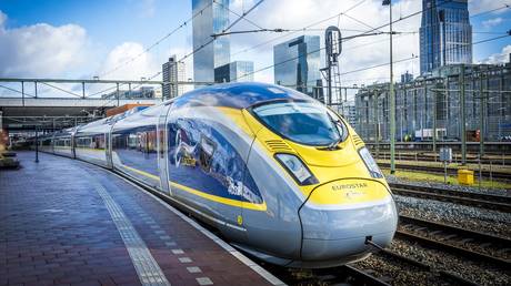Вооруженная полиция вытаскивает пассажира из поезда Eurostar после того, как сотрудник обвинил его в том, что он носит «неправильную маску» - RT World News
