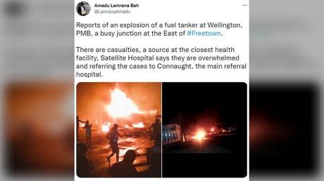 В результате взрыва бензовоза в Сьерра-Леоне погибло до 100 человек (ФОТО, ВИДЕО) - RT World News