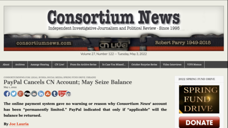 PayPal конфискует деньги альтернативного медиа-сайта — RT World News