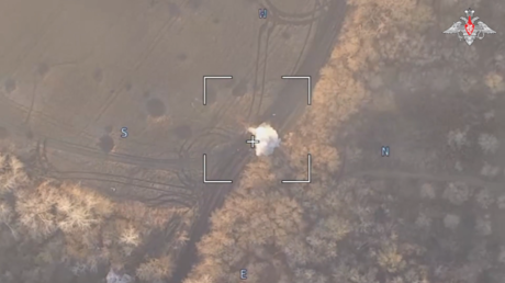 Американская бронетехника уничтожена российским беспилотником-смертником( видео)