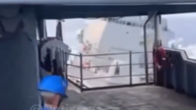 Столкновение американских военных кораблей у побережья Южной Америки