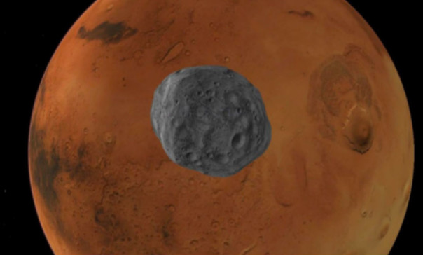 Луна Марса Фобос, медленно разрушается