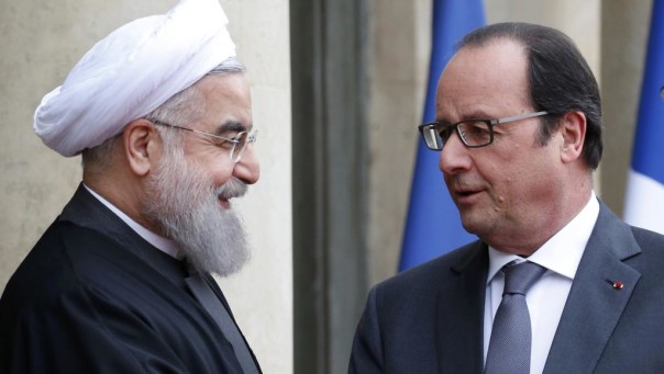 Президент Ирана Хасан Рухани и президент Франции Франсуа Олланд Париж