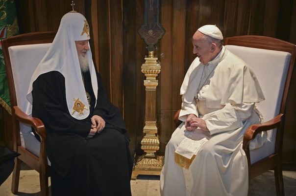 Папа Римский прибыл на место встречи с Патриархом столичным