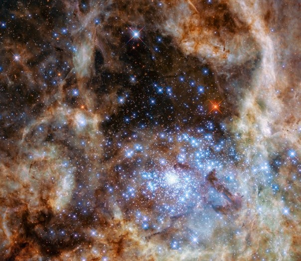 Астрономы обнаружили 9 звезд, превосходящих по массе Солнце в 100 раз