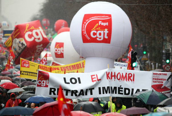 Акции протеста против трудовой реформы прошли в приблизительно 40 французских городах