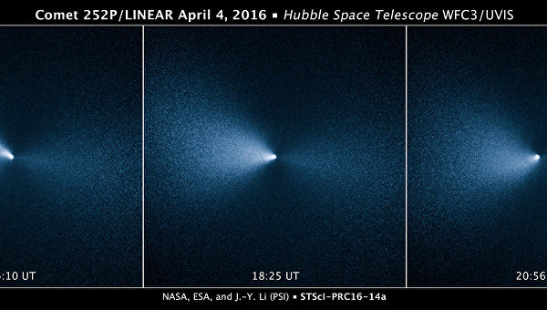 Комета, танцующая «тверк» в космосе, угодила в объектив телескопа «Хаббл»