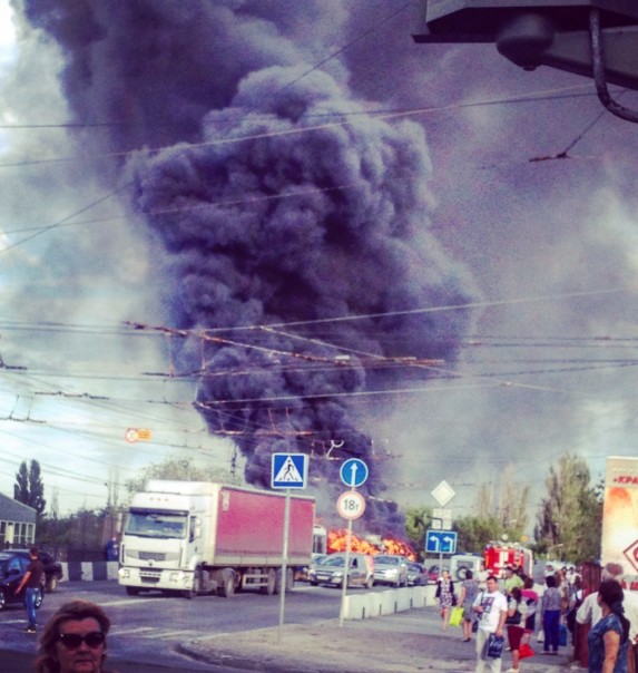 В Волгограде сгорел следовавший по маршруту троллейбус