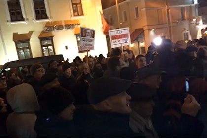 На площади Свободы в Минске прошла уличная акция оппозиции