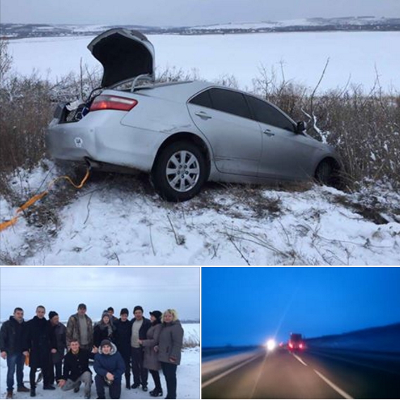 В Одесской области с дороги слетел автомобиль Савченко