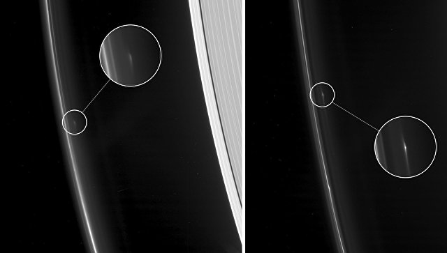 Cassini сфотографировал таинственные объекты в кольцах Сатурна