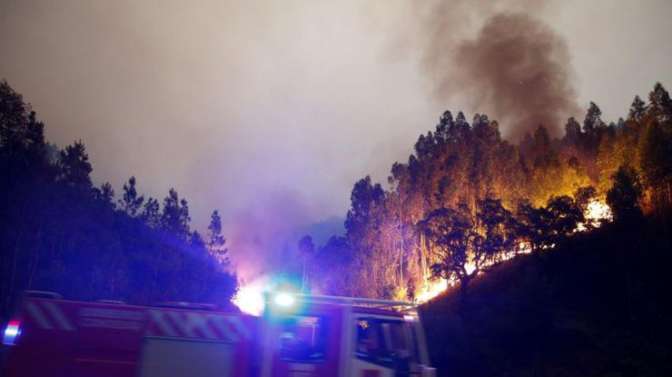 В Португалии во время тушения пожара упал самолет