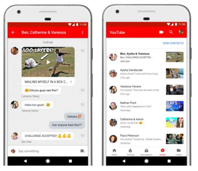 В YouTube заработал встроенный чат для обмена видео