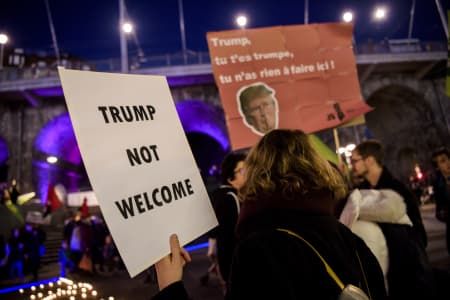 В Швейцарии протестуют против поездки Трампа в Давос