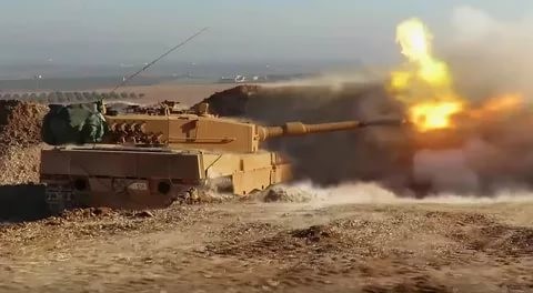 Курды подбили турецкий танк и сняли это на видео