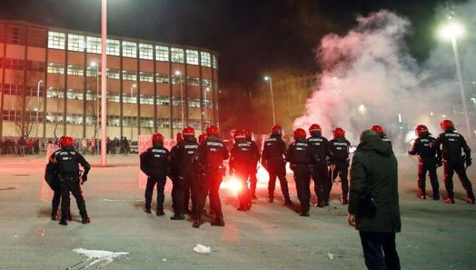 Испанские СМИ обвинили фанатов «Атлетика» в организации беспорядков в Бильбао