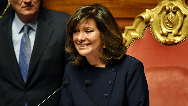 Сенат Италии в первый раз возглавила женщина