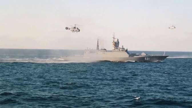 Корабли ВМФ в Средиземном море провели стрельбы глубинными бомбами