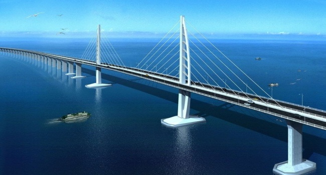 Морской мост протяженностью 55 км открыли в КНР