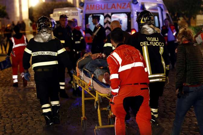 Житель россии получил травму в столкновениях у стадиона в Риме