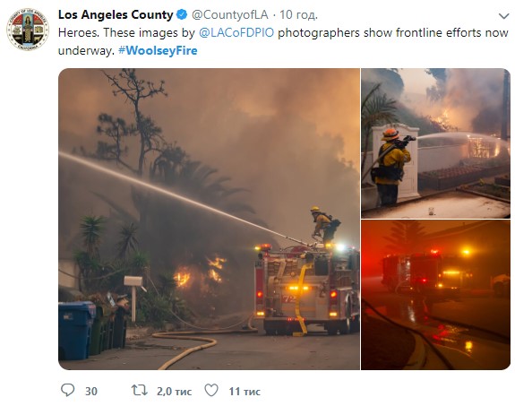 Жертвами пожаров в Калифорнии стали не менее 30 человек