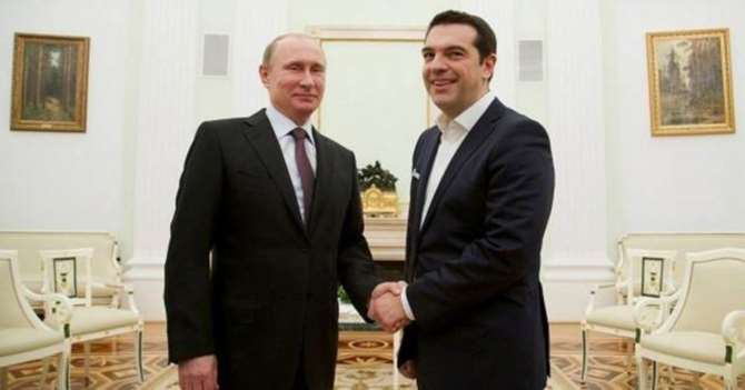 Премьер Греции попросил В. Путина подарить ему галстук