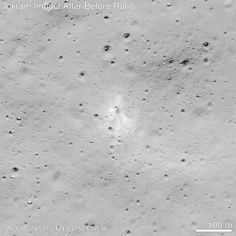 NASA нашло обломки разбившегося индийского лунного аппарата.