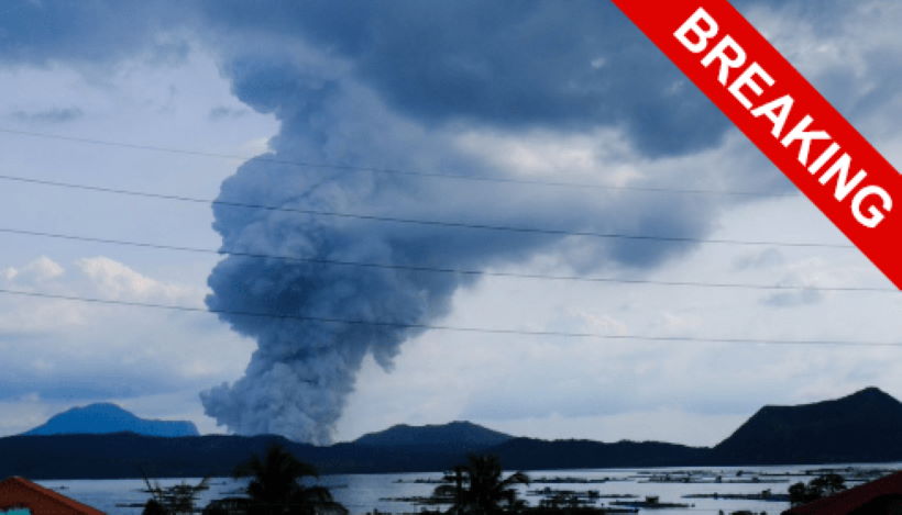 Геологическая катастрофа в прямом эфире: на Филиппинах начал извержение вулкан Тааль.