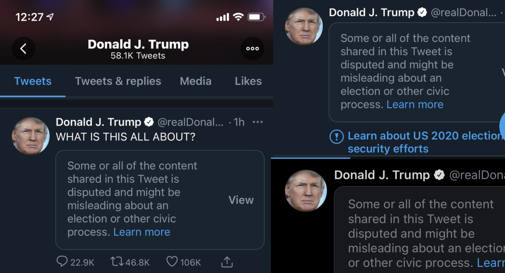 Twitter переходит в режим полной цензуры, скрывая половину твитов Трампа после дня выборов