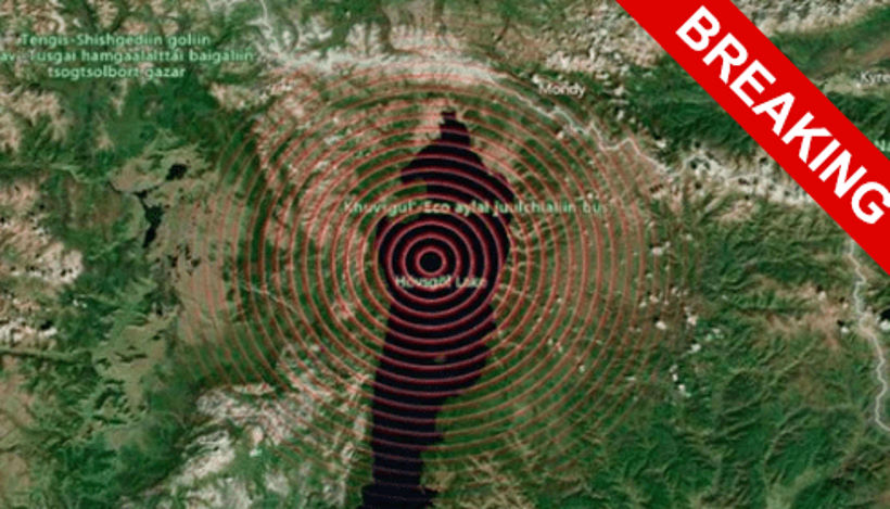 Землетрясение в Монголии, 6.8 баллов.
