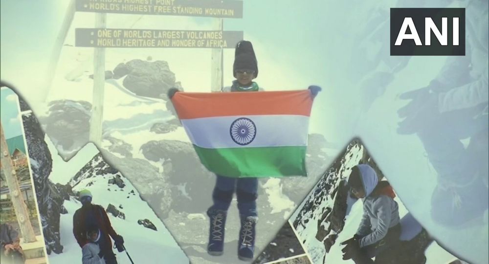 Семилетний ребенок из Индии достиг новых высот, поднявшись на самую высокую гору Африки, Килиманджаро