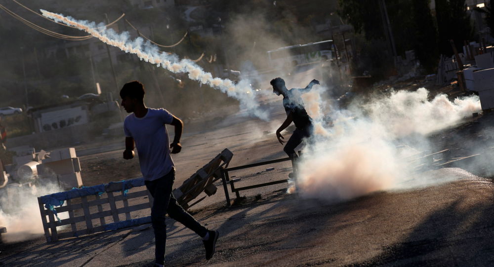 Видео: протест палестинцев на Западном берегу, сжигание инсталляций звезды Давида и свастики