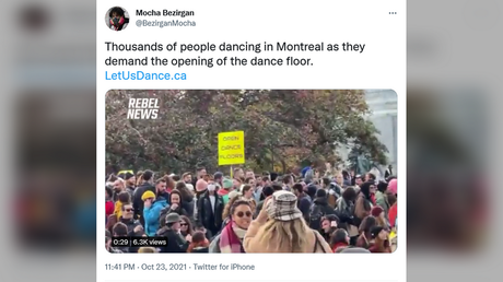 Клабберы в канадском Квебеке просят правительство снять запрет на танцы и караоке в ходе акции протеста «Танцы за право танцевать»