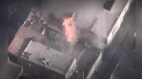 На рассекреченном видео видно, как американский беспилотник наносит удар по мирным жителям