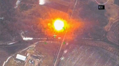Уничтожение высокоточным снарядом «Краснополь» замаскированного пункта управления ВСУ