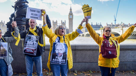 Сторонники Ассанжа окружили парламент Великобритании