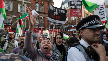 В Великобритании могут арестовать людей за размахивание палестинскими флагами