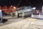 СМОТРЕТЬ Танк «Леопард» немецкого производства присоединился к выставке трофеев НАТО в Москве