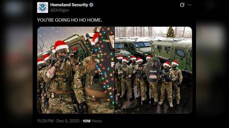 Санта в наручниках: Вашингтон превращает депортации в рождественское шоу