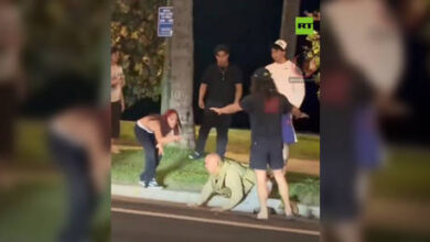 Нападение на предполагаемого агента иммиграционной службы во время массовых протестов «Нет королям» в США